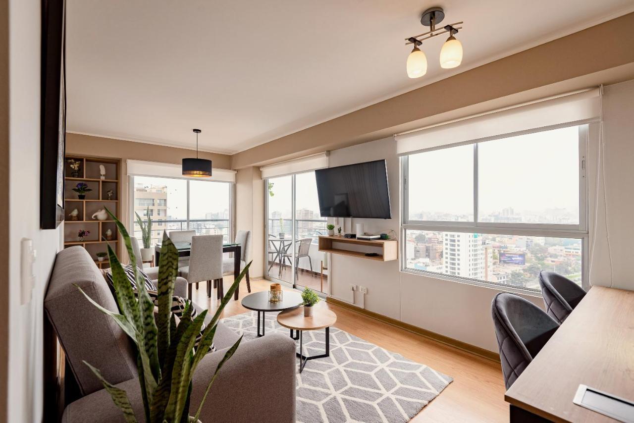 Alu Apartments - Limit With Miraflores Panoramic City View Lima Dış mekan fotoğraf