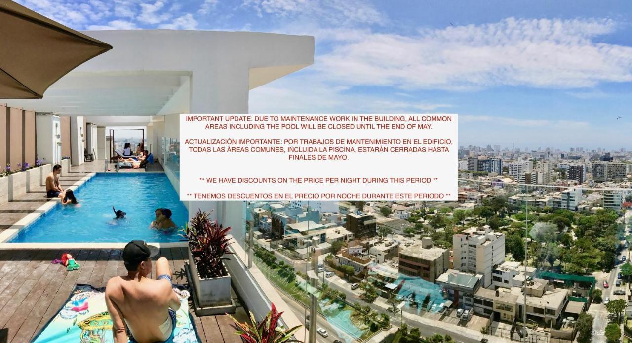 Alu Apartments - Limit With Miraflores Panoramic City View Lima Dış mekan fotoğraf